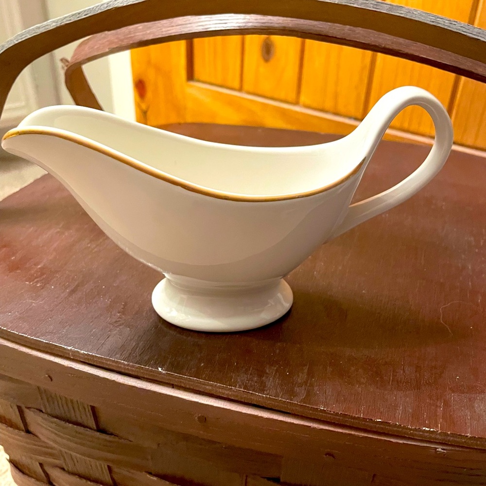 Vintage RECO Gold Accented Gravy Boat-Numbered
